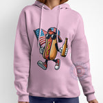 Hot Dog USA Funny Independence Day T-shirt/Sweatshirt/Hoodie with American Flag