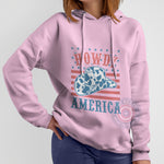 Cute Patriotic Cowboy Independence Day T-Shirt Sweatshirt Hoodie 4th of July Western Design Gift