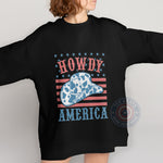 Cute Patriotic Cowboy Independence Day T-Shirt Sweatshirt Hoodie 4th of July Western Design Gift