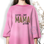 Glitter Dirt Mama Mix T-shirt/Sweatshirt/Hoodie - Fun Mother's Day Design for Every Kind of Mom - Trendy Camo Leopard Tee & Comfortable Hoodie