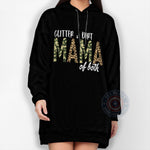 Glitter Dirt Mama Mix T-shirt/Sweatshirt/Hoodie - Fun Mother's Day Design for Every Kind of Mom - Trendy Camo Leopard Tee & Comfortable Hoodie