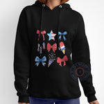 Independence Day Hoodie with Cute Patriotic Bow – Festive 4th of July Shirt Gift