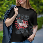 She Loves Jesus & America Too Independence Day Faith Pride T-shirt, Sweatshirt, Hoodie