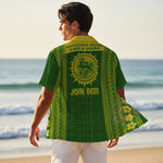John Deere Green Yellow Farm Themed Aloha Shirt - Outdoor Enthusiast Button-Up Unisex Hawaii Shirt - 3D All Over Print