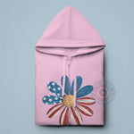 July 4th Daisy T-Shirt Sweatshirt Hoodie - USA Wildflower Pattern Design
