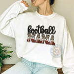 Football Nana Leopard Print T-shirt/Sweatshirt/Hoodie - Stylish Grandma's Day Gift for Football Loving Grandmas