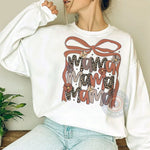Mother's Day MAMA with Leopard Print, Bow, and Flower T-Shirt Sweatshirt Hoodie