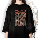 Mother's Day MAMA with Leopard Print, Bow, and Flower T-Shirt Sweatshirt Hoodie