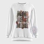 Mother's Day Leopard Mama Floral and Leaf Print T-Shirt Sweatshirt Hoodie