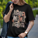 Mother's Day Leopard Mama Floral and Leaf Print T-Shirt Sweatshirt Hoodie
