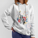 Independence Day Statue of Liberty Hoodie Sweatshirt T-shirt with Fireworks Art