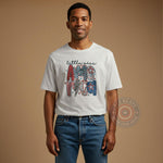Independence Day Little Miss America Shirt - Cute USA Print with Stars, Lightning & Checkered Bow T-shirt/Sweatshirt/Hoodie