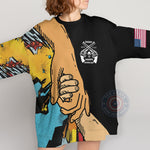 Father's Day Hoodie with Kid Holding Dad's Hand – Unique Graphic Sweatshirt/T-Shirt for Dad, Father's Day Gift Idea