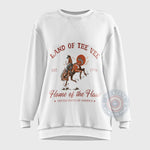 Land of Free Home of Brave Hoodie Sweatshirt T-shirt 1776 Patriotic Rider