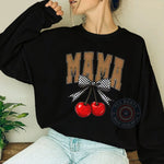 Mama Checkered Bow and Cherries - Mother's Day Tee - Cute and Trendy Mom Style - Perfect for Everyday - T-Shirt Sweatshirt Hoodie Options Available - Soft and Comfortable Fabric