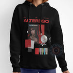 Modern Graphic Art Hoodie Sweatshirt T-shirt Red Black Silver Design