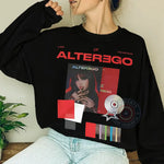 Modern Graphic Art Hoodie Sweatshirt T-shirt Red Black Silver Design