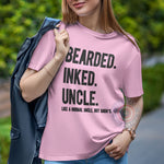 Men's Uncle T-Shirt for Father's Day – Bearded Inked Like a Normal Uncle But Badass Sweatshirt – Funny Uncle Hoodie for Father's Day