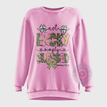 Blessed Not Lucky Father’s Day Shirt - Christian Shamrock St. Patrick's Day Apparel with Bible Verse