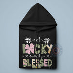 Blessed Not Lucky Father’s Day Shirt - Christian Shamrock St. Patrick's Day Apparel with Bible Verse