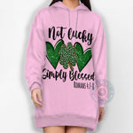 Not Lucky Simply Blessed Hearts Shamrock St. Patrick's Day Christian Apparel T-shirt/Sweatshirt/Hoodie - Father's Day Gift