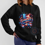 Patriotic America 4th of July unisex T-shirt sweatshirt hoodie with sparkling star-spangled design celebrating a dazzling Independence Day - Tee Beats
