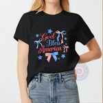 God Bless America T-Shirt Hoodie Sweatshirt July - 4th of July T-Shirt