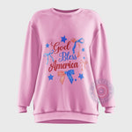 God Bless America Bow 4th of July T-shirt/Sweatshirt/Hoodie - Independence Day Coquette Style