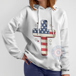 Faith & Freedom Patriotic Christian Independence Day T-shirt/Sweatshirt/Hoodie with American Cross