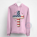 Faith & Freedom Patriotic Christian Independence Day T-shirt/Sweatshirt/Hoodie with American Cross