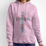 Floral Cross Patriotic T-shirt/Sweatshirt/Hoodie - Red White Blue Flower Faith Design for USA.