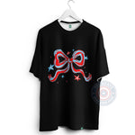 Red White Blue Bow 4th of July unisex T-shirt sweatshirt hoodie in style – A unique Independence Day gift