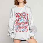 American Honey Bow design T-shirt sweatshirt hoodie – sweet simple and unique to celebrate Independence Day 4th of July