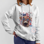 American Flag Star Stripe Cow Glasses Bow – Unique 4th of July Unisex T-shirt, Sweatshirt, Hoodie – Celebrate USA Independence Day