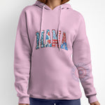 Festive Patriotic 4th of July – Colorful MAMA Letter Design T-shirt, Hoodie, Sweatshirt Inspired by the American Flag, Bold and Stylish