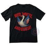 Red, White, and Goose Independence Day T-shirt/Sweatshirt/Hoodie with Patriotic Goose