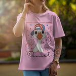 Cute Goose 4th of July Hoodie – T-shirt, hoodie, sweatshirt featuring fireworks and cartoon goose wearing USA hat