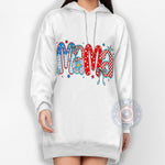 American Mama Patriotic Stars & Stripes Independence Day T-shirt/Sweatshirt/4th of July Hoodie