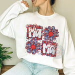 T-shirt sweatshirt hoodie with Mama floral pattern – a meaningful gift for Independence Day 4th of July