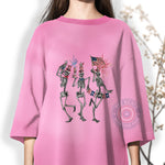 Dancing Skeletons 4th of July Hoodie – Funny Patriotic T-shirt, Sweatshirt, or Hoodie Featuring Skeletons with Fireworks, American Flags & Uncle Sam Hats