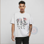 Dancing Skeletons 4th of July Hoodie – Funny Patriotic T-shirt, Sweatshirt, or Hoodie Featuring Skeletons with Fireworks, American Flags & Uncle Sam Hats