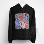 Patriotic USA Retro 4th July T-shirt/American Mama Sweatshirt/Independence day Hoodie