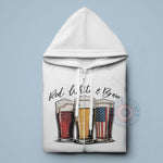 Red White & Brew – 4th of July beer party unisex T-shirt sweatshirt hoodie celebrating USA holiday