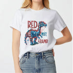 T‑shirt sweatshirt hoodie featuring an American T‑Rex design – a unique gift for celebrating Independence Day on the 4th of July