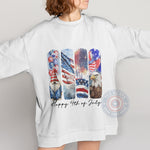 Happy 4th of July USA festival unisex T‑shirt sweatshirt hoodie — celebrate Independence Day in vibrant style - Tee Beats