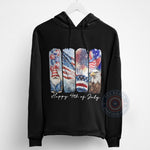 Happy 4th of July USA festival unisex T‑shirt sweatshirt hoodie — celebrate Independence Day in vibrant style - Tee Beats