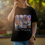 Happy 4th of July USA festival unisex T‑shirt sweatshirt hoodie — celebrate Independence Day in vibrant style - Tee Beats