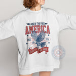 Retro American Eagle 4th of July T-shirt/Sweatshirt/Hoodie - Classic Patriotic Freedom Day USA Design.