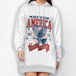 Retro American Eagle 4th of July T-shirt/Sweatshirt/Hoodie - Classic Patriotic Freedom Day USA Design.