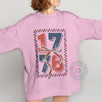 1776 Classic America 4th of July unisex T-shirt sweatshirt hoodie celebrating Independence Day and patriotism